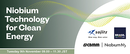 Niobium Technology for Clean Energy  |  Tuesday 9th November 09.00 - 11.30 JST